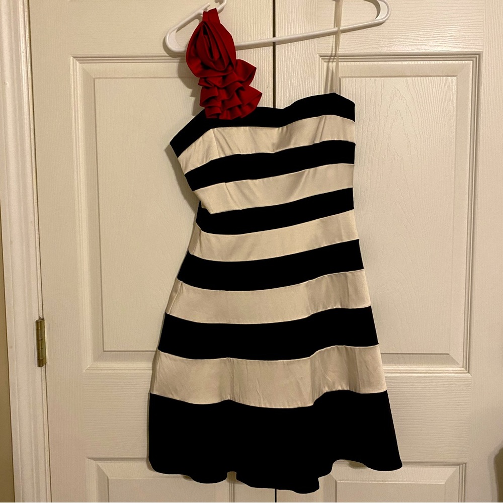 ModCloth Black & White Striped Dress